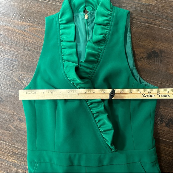 Trina Turk Green Ruffled Jumpsuit - Picture 6 of 12